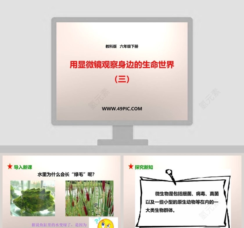 教科版六年级下册PPT模板大全第1张