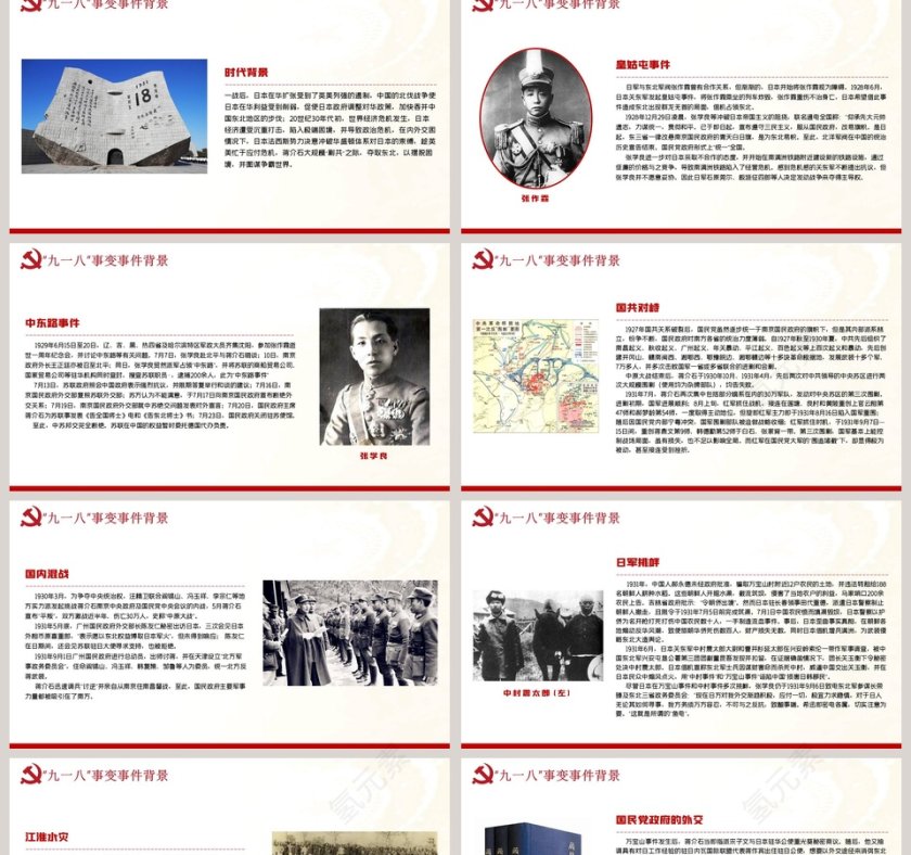 铭记历史缅怀烈士珍爱和平九一八90周年PPT模板第2张