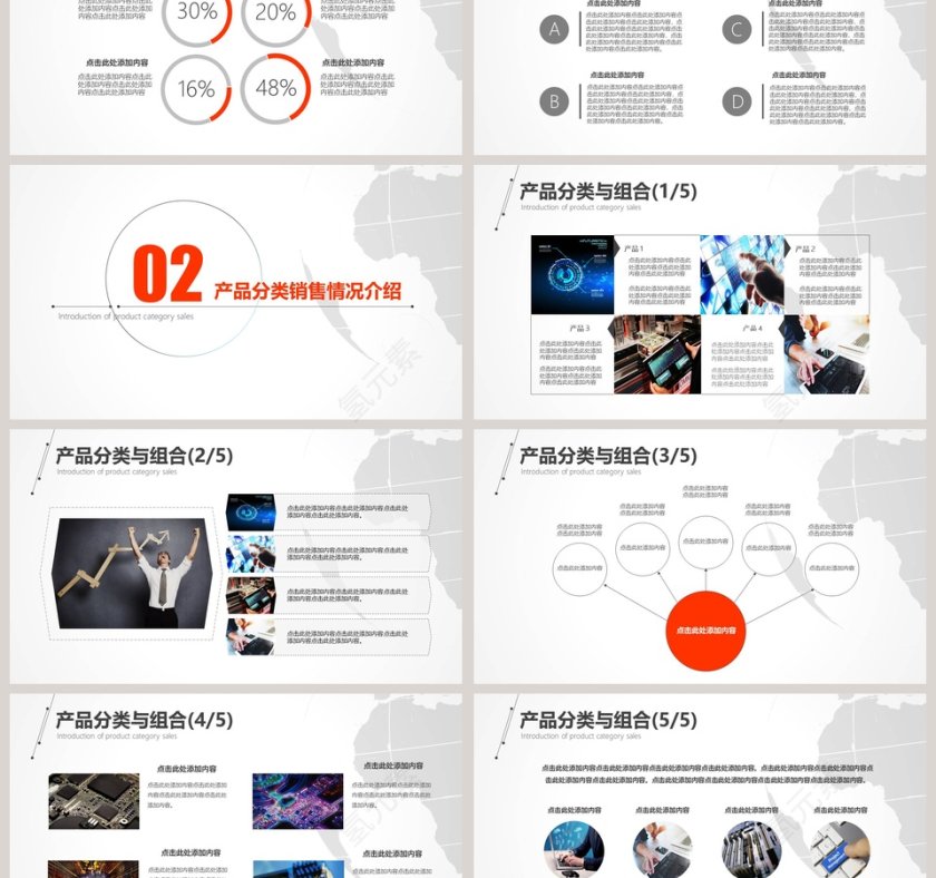 橙色简约市场销售计划工作报告PPT模板第3张