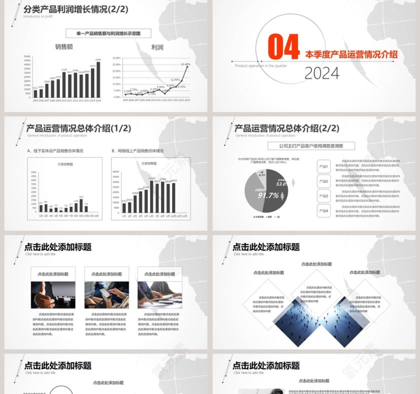 橙色简约市场销售计划工作报告PPT模板第5张