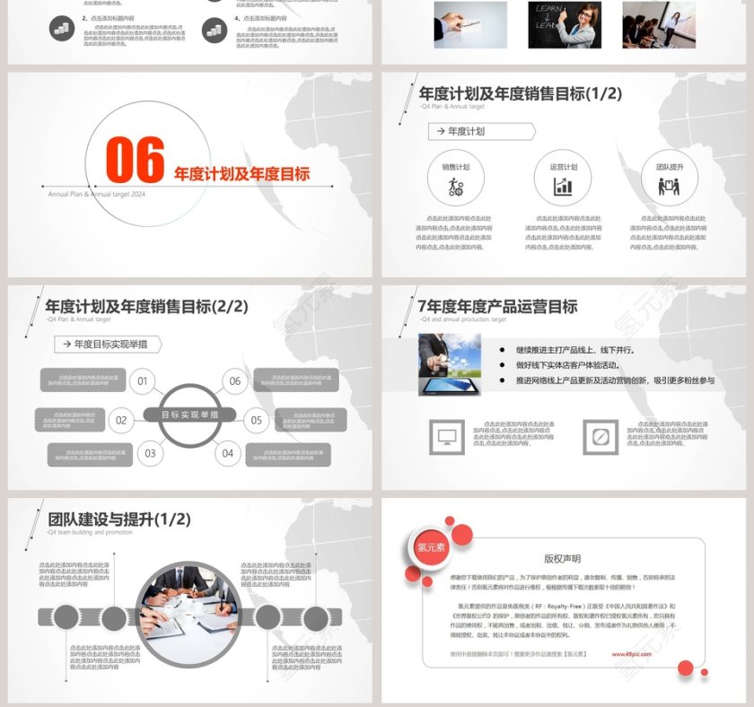 橙色简约市场销售计划工作报告PPT模板第7张