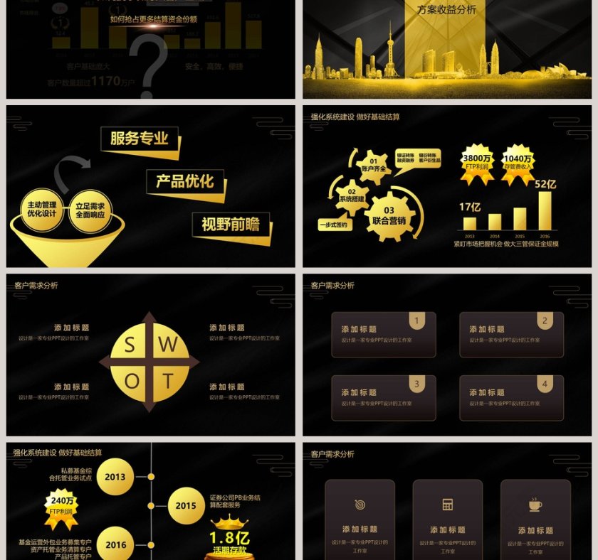 2019年终总结工作汇报通用PPT模版第3张