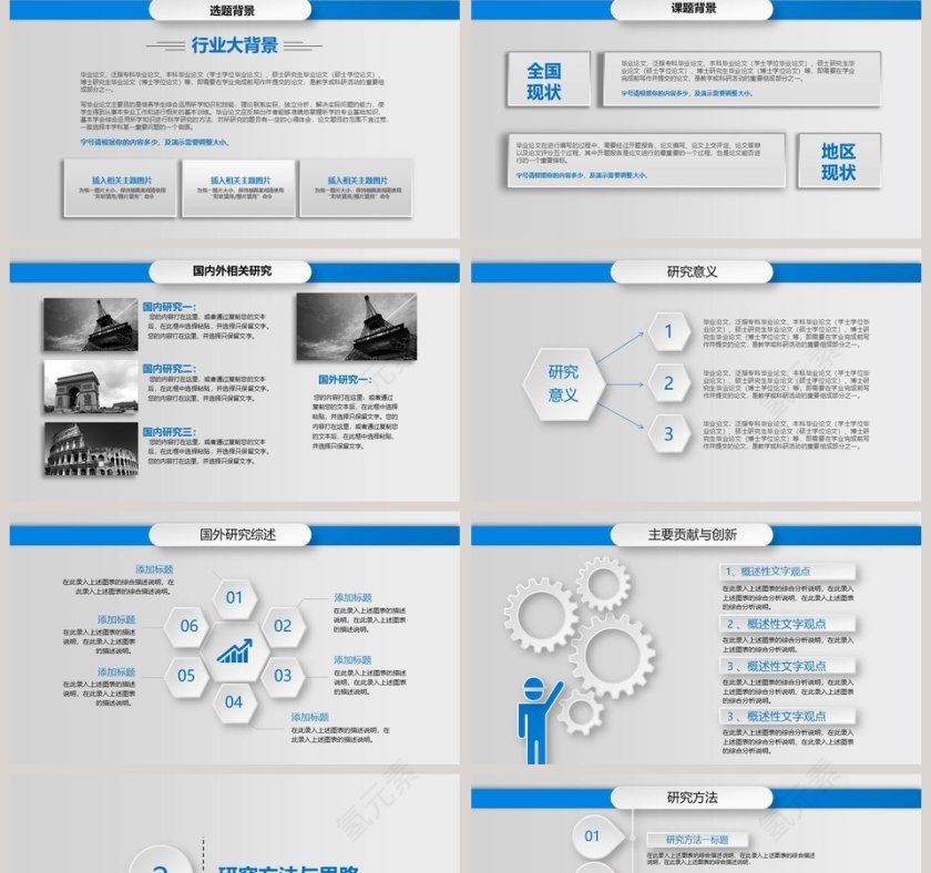 毕业论文开题答辩PPT模板第2张