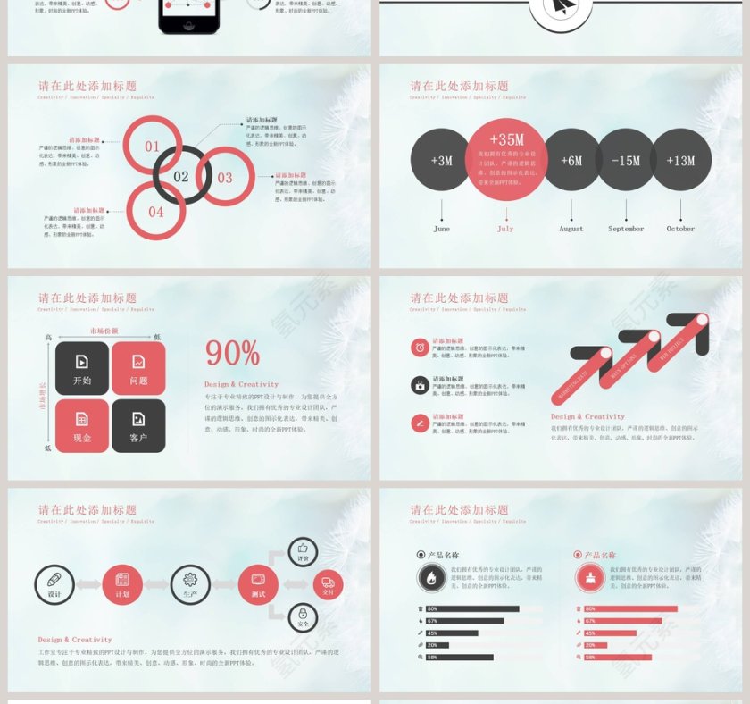 清新简约邂逅时光工作总结PPT模板第4张