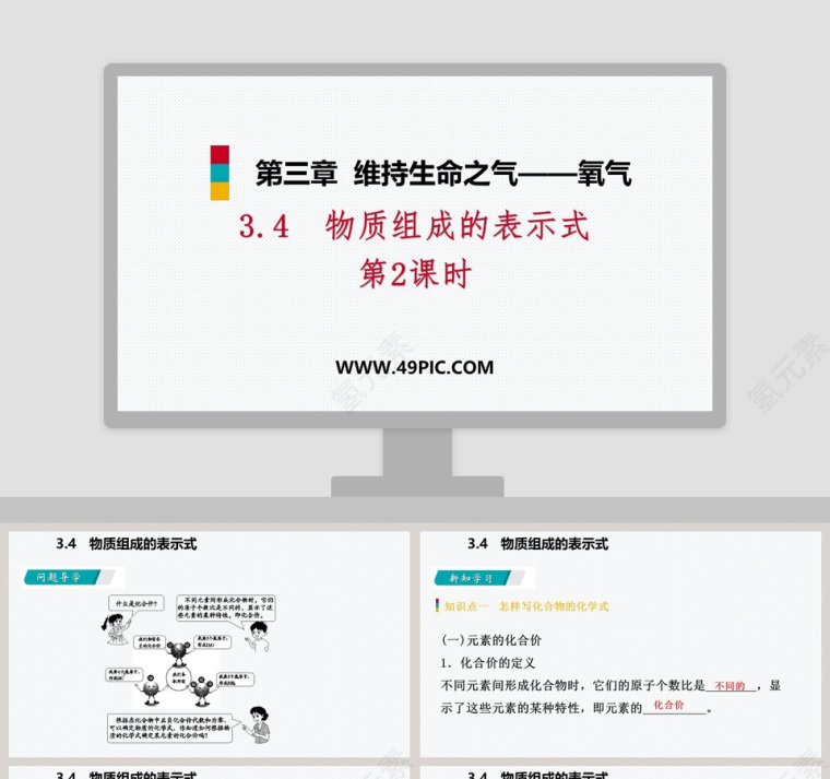 物质组成的表示式-第教学ppt课件第1张