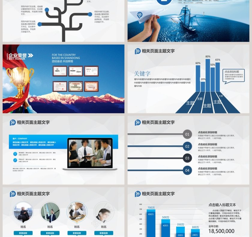 太平洋保险行业年度总结ppt模板第3张