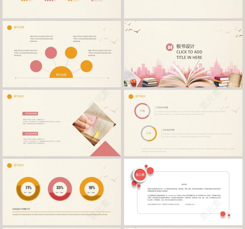 读书分享会教师说课PPT模板第4张