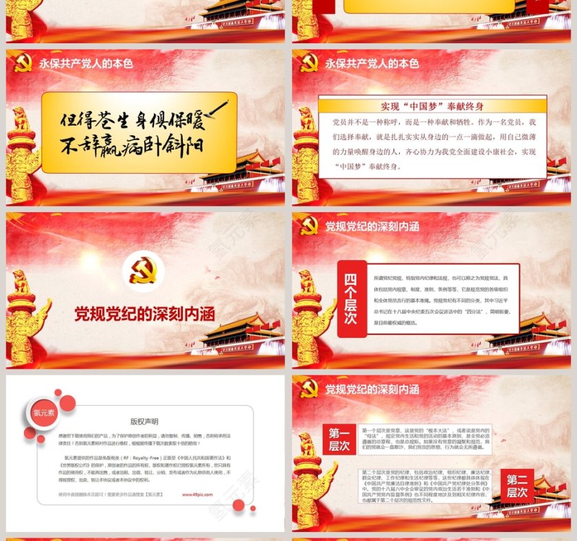 做新时代合格党员守规矩讲纪律PPT模板第4张