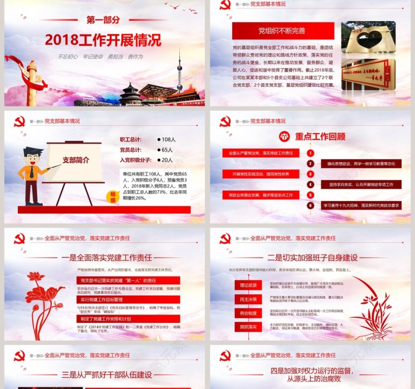 基层支部机关党建工作计划ppt第2张