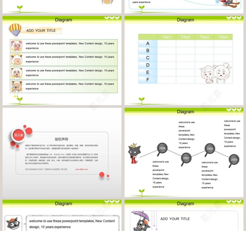 卡通喜洋洋儿童教育培训模板PPT第4张