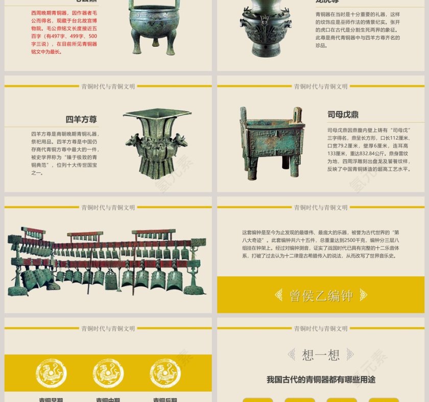 灿烂的青铜文明中国历史说课PPT课件第3张