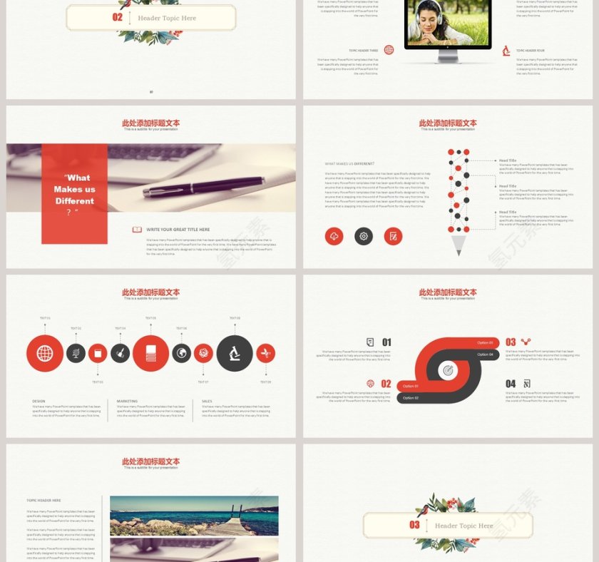 简约清新风格述职报告模板ppt第3张