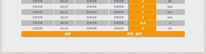 重点项目强调PPT表格模板第2张