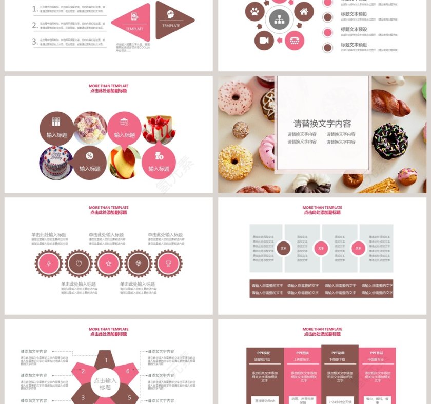 西式糕点PPT模板美食中餐饮PPT模板第3张