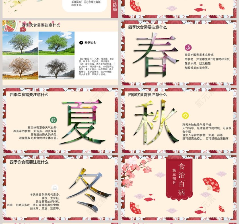日式和风健康生活小常识PPT第4张