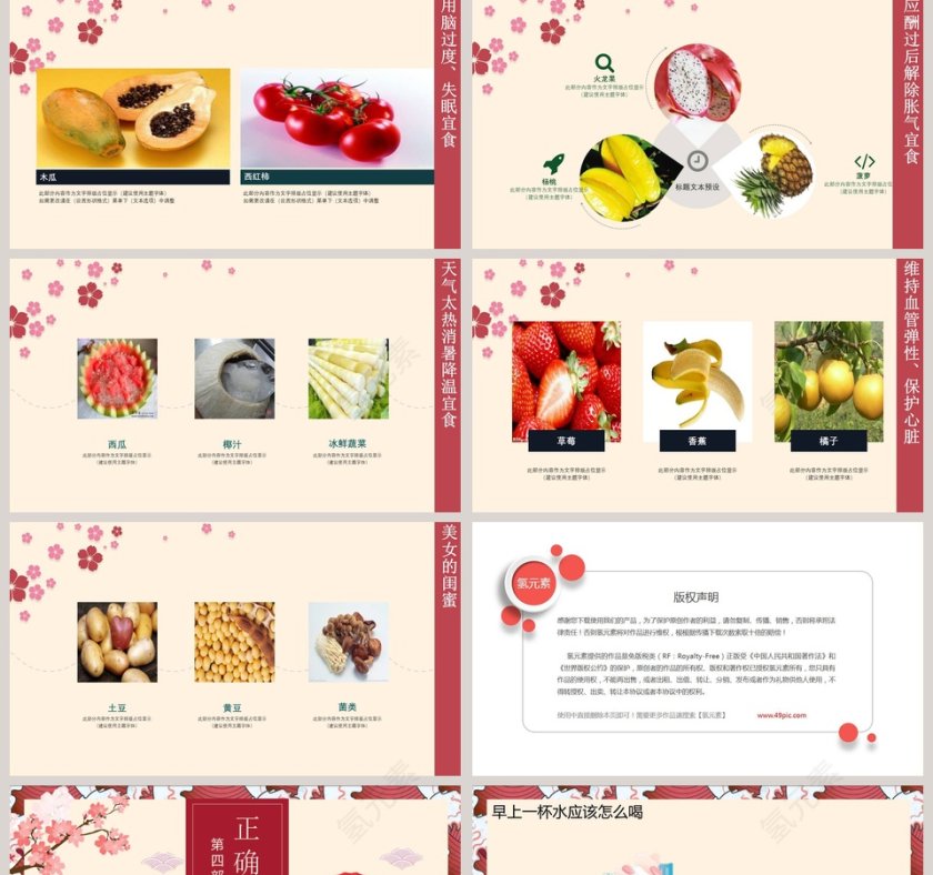 日式和风健康生活小常识PPT第5张