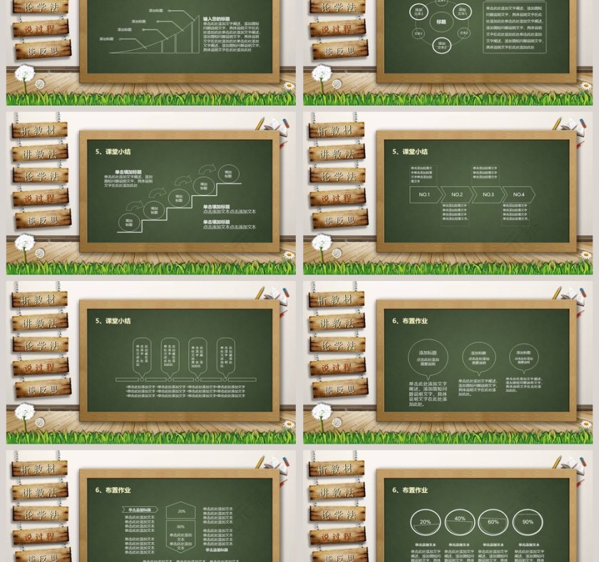 教师通用说课PPT模板第6张