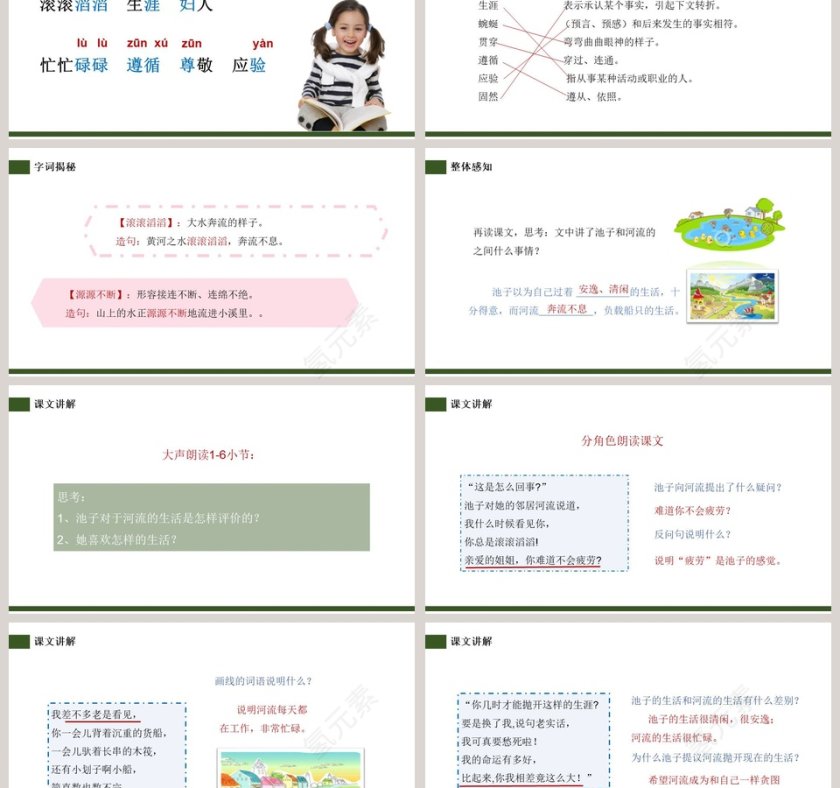 部编版三年级语文下册池子与河流语文课件PPT第3张