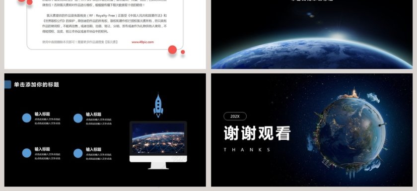 流浪地球PPT模板火爆电影风格模板第3张