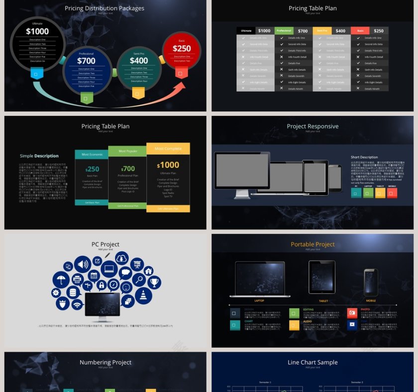 黑色大气企业宣传商务汇报PPT模板第5张