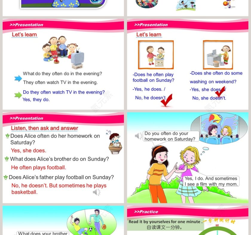 Unit4 What Do You Do on Saturday-第三课时教学ppt课件第2张