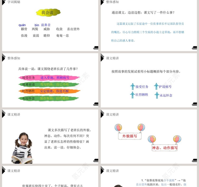 部编版六年级语文下册金色的鱼钩语文课件PPT第2张