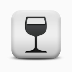 磨砂白广场图标食品饮料喝玻璃酒SC食品饮料图标