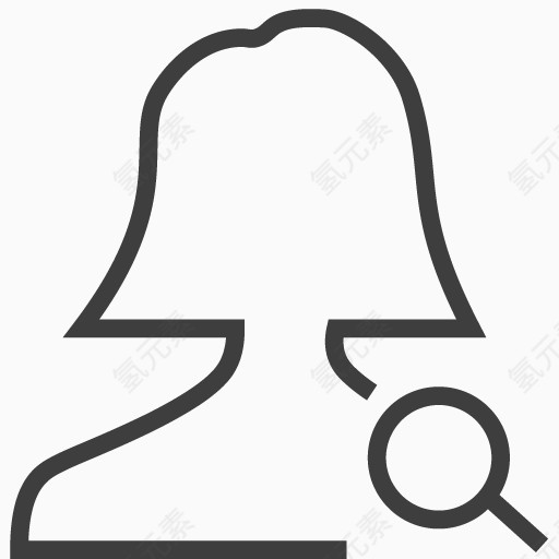 用户女人搜索图标