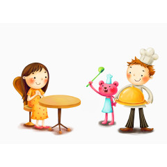 插画手绘男孩女孩