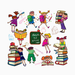 开学季元素书籍