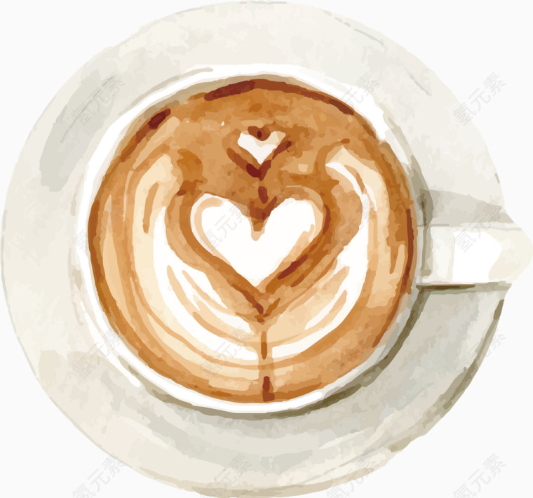 矢量手绘咖啡