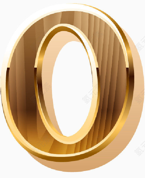 透明木纹立体数字0