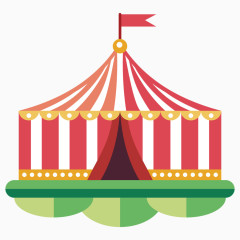 卡通扁平风马戏团帐篷