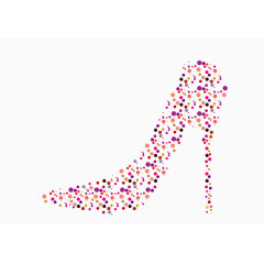 彩色的时尚女人的高跟鞋