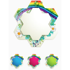 彩色多边形花纹