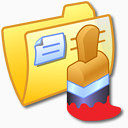 文件夹黄色的油漆画绘画iCandy初中