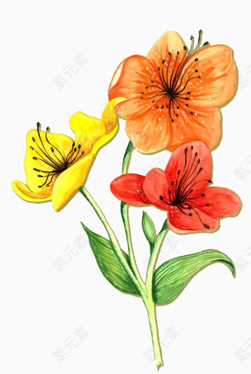 油画花素材