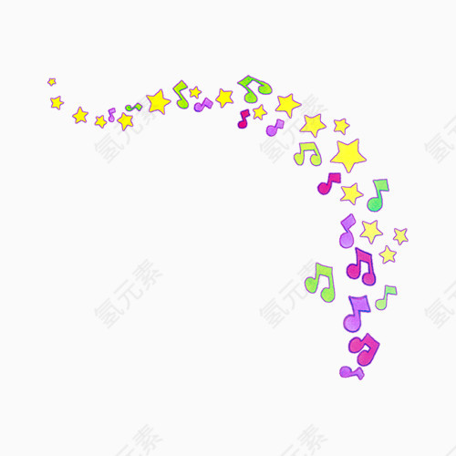 音符星星相册装饰图案