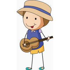 弹吉他的人矢量图