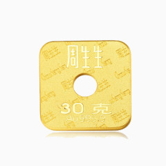 周生生投资金片Au999.9四方进宝金片(金条)88390D30