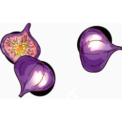 卡通紫色蔬菜洋葱