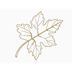 简笔画树叶书签