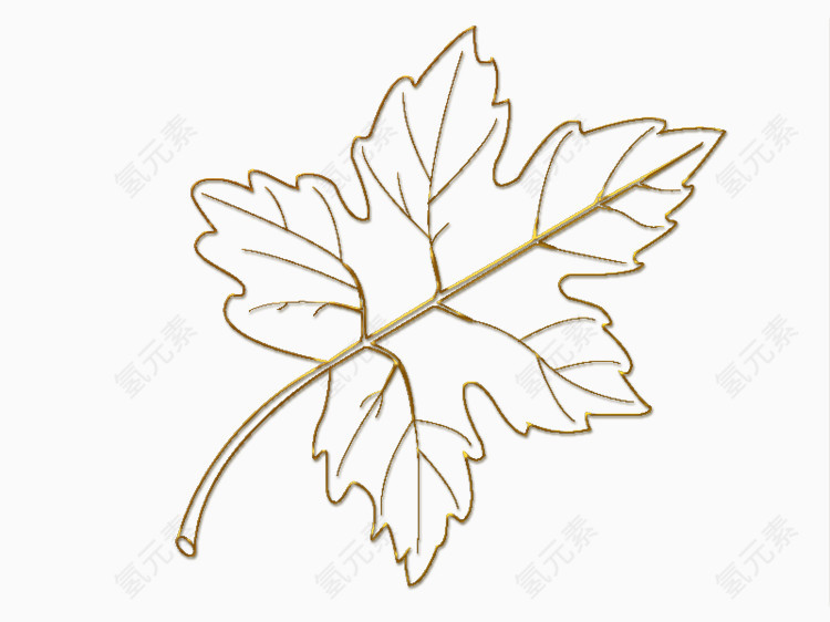 简笔画树叶书签