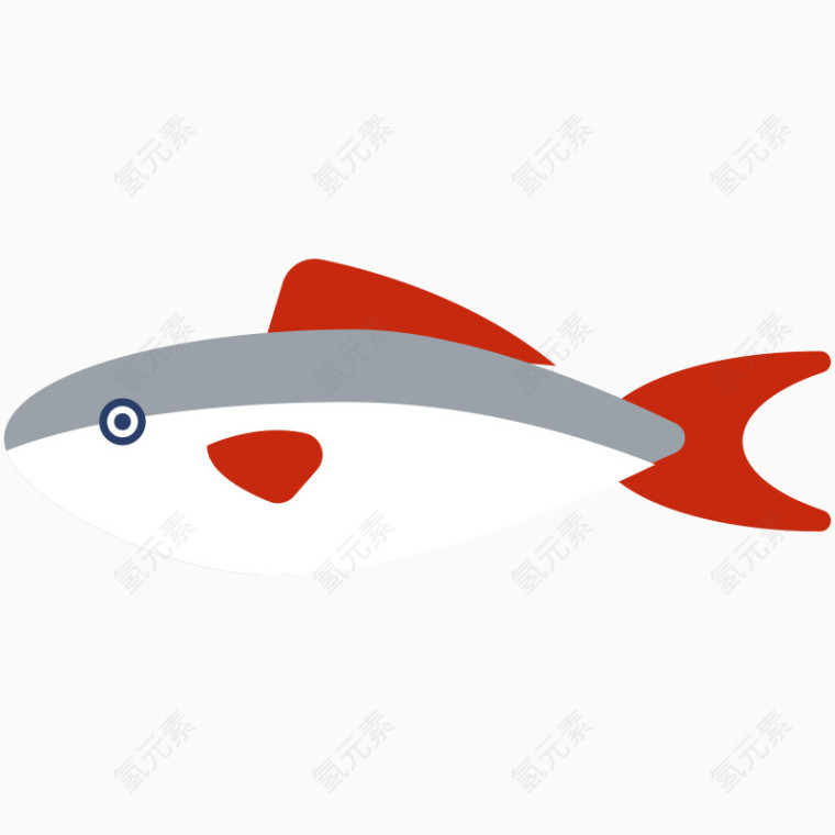 卡通海洋装饰素材鲨鱼