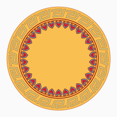 中国风圆形花边素材