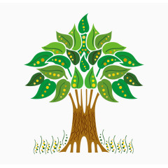 创意卡通树集矢量素材