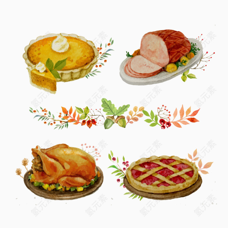 手绘食物素材