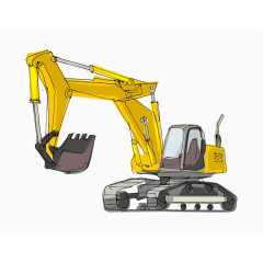 卡通挖掘机
