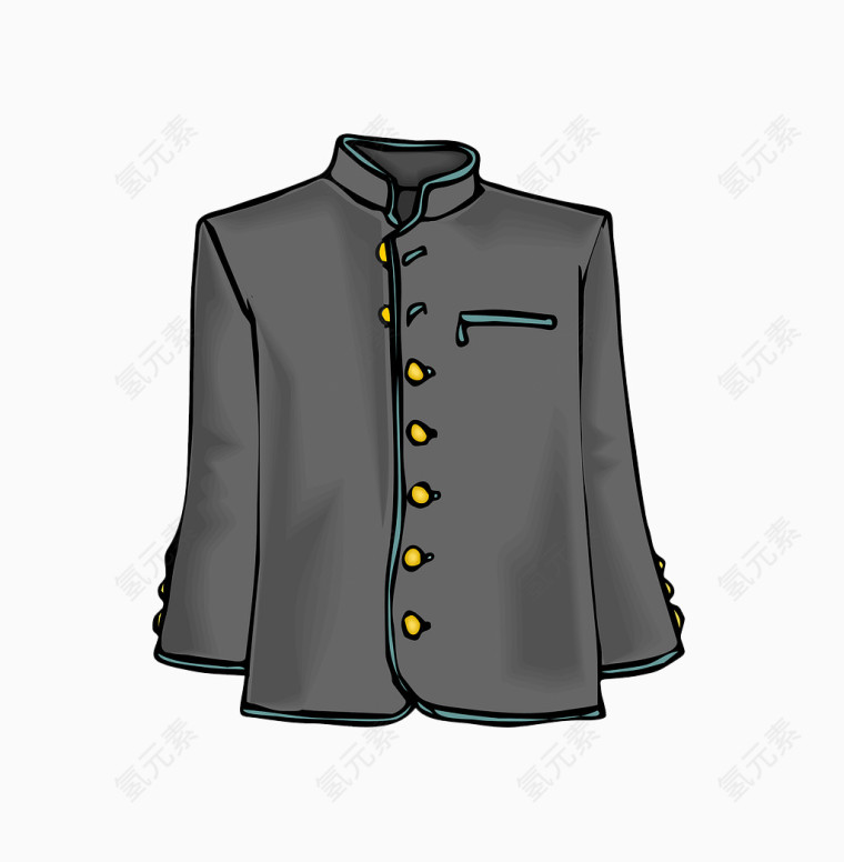 卡通手绘中式衣服