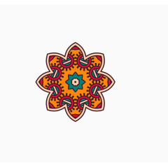 彩色花纹